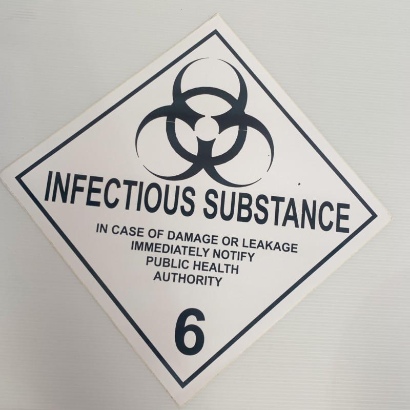 Hazardous Materials Placard Infectious Substance Class Marair